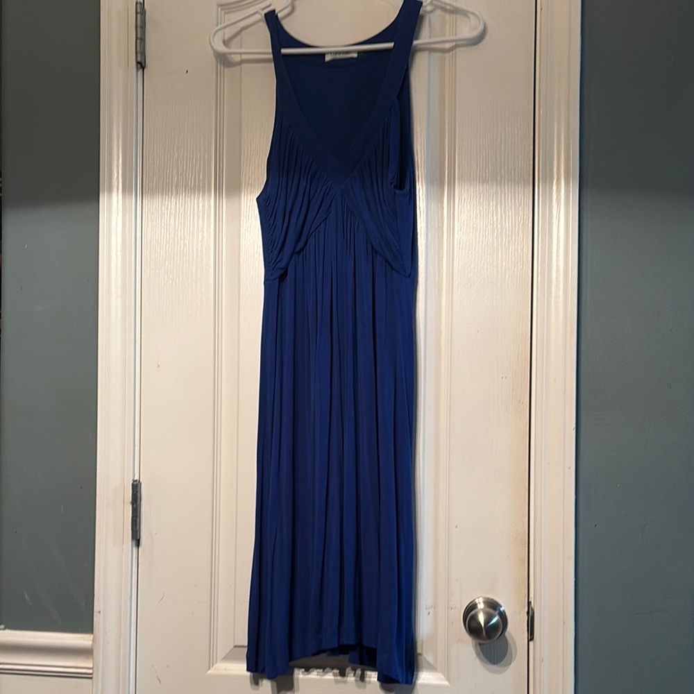3/$30 Calvin Klein Blue Halter Midi Sundress for Cocktail Size 12